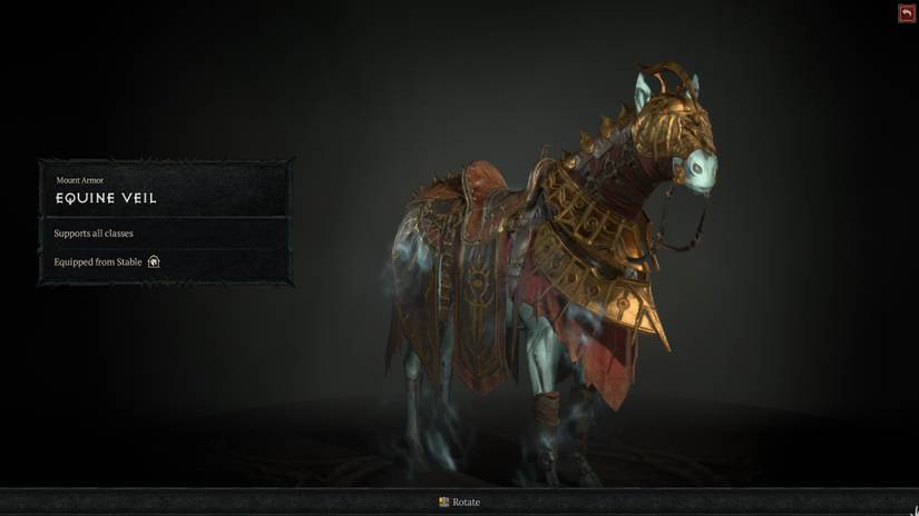 Diablo 4 Mount Armors Microtransaction Shop Equine Veil
