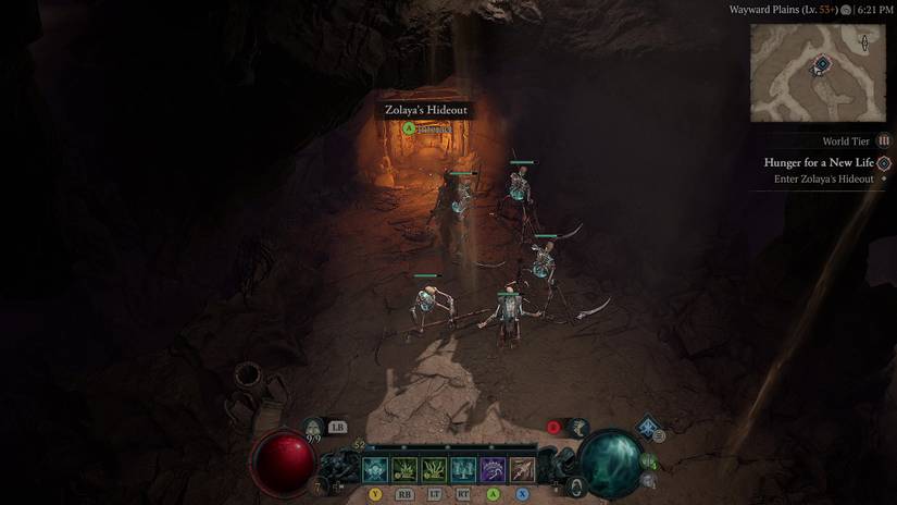 The entrance to Zolayas Hideout