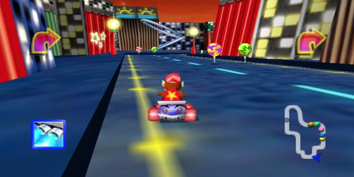 Diddy Kong racing on Star City course