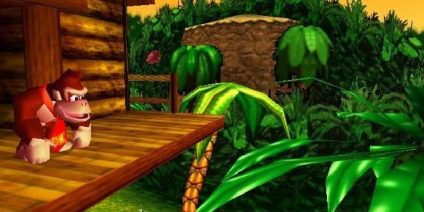 Donkey Kong outside his home