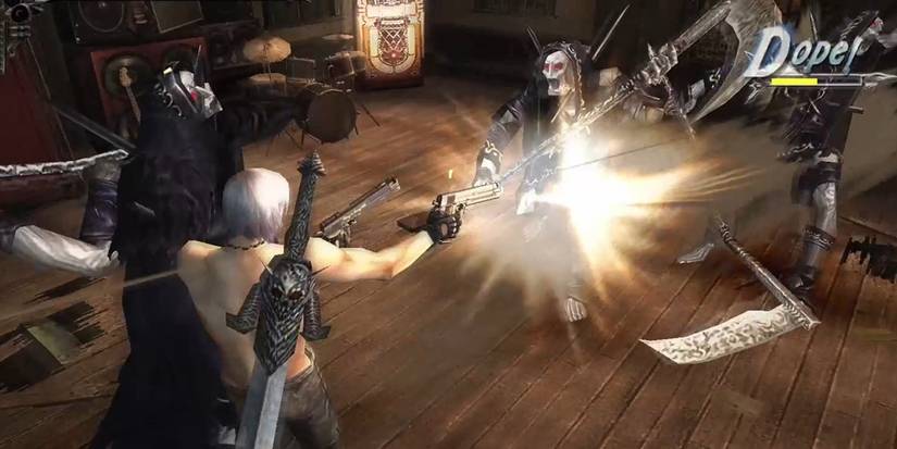 Dante Shooting Multiple Demons 