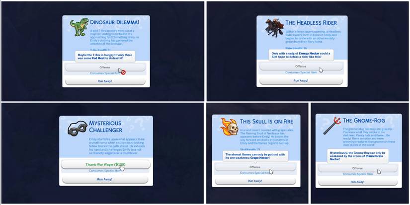 dreadhorse caverns enemies and how to defeat them in the sims 4