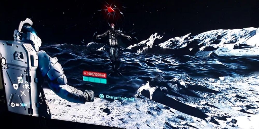 a fake leak of death stranding with ludens fighting mads mikkelsen on the moon