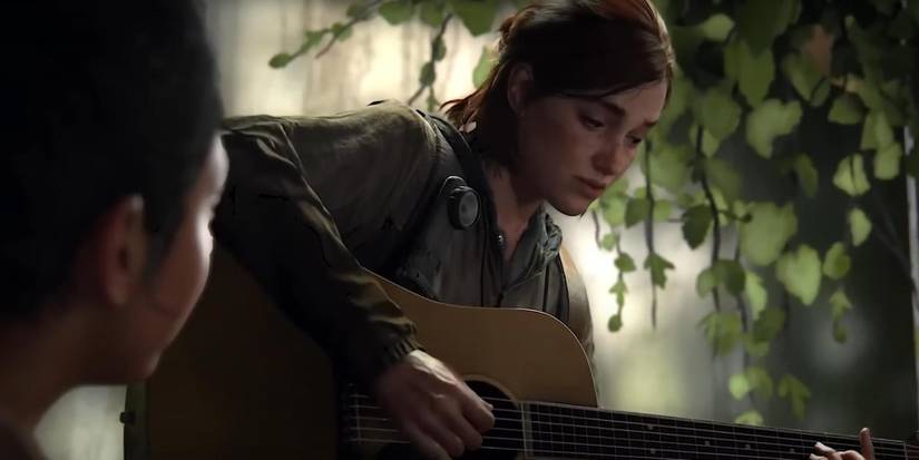 Ellie PLaying GuitarTLOU