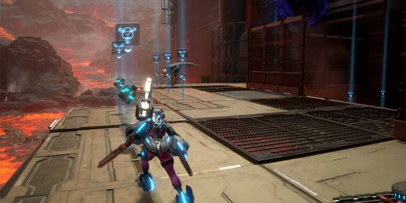 An in-game image of the Energy Taker game mode from Exoprimal