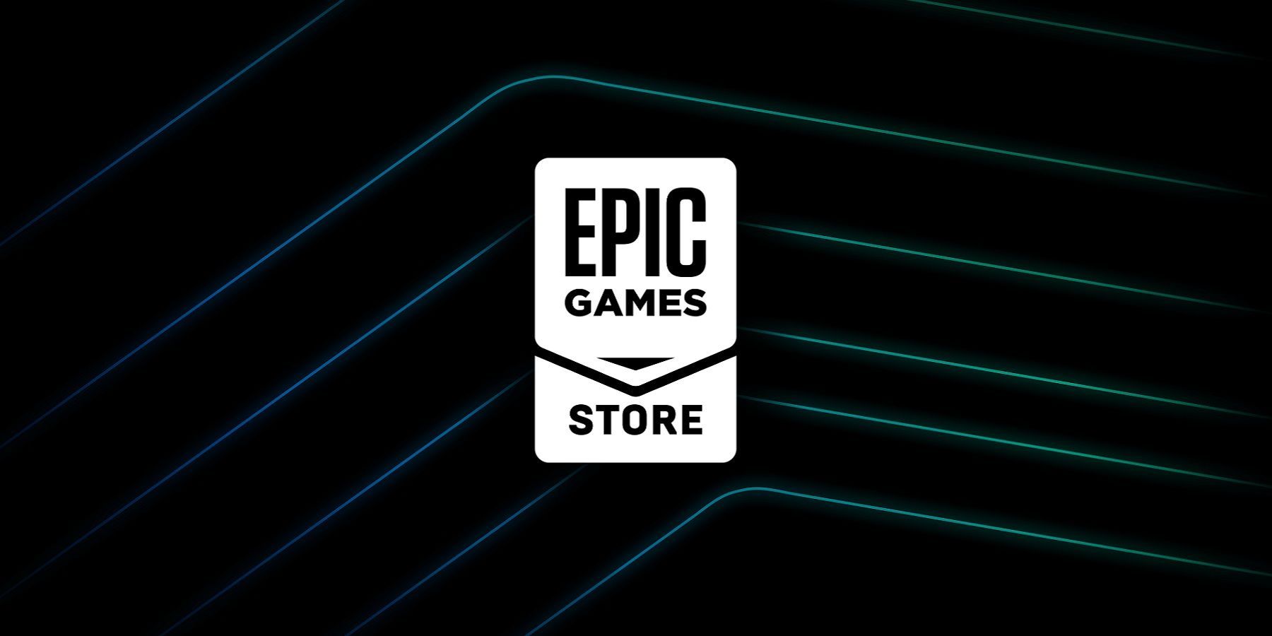 epic games store logo with lines in background