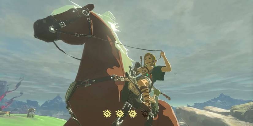 Link and Epona about to gallop