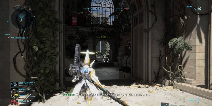 An in-game image of the Escort war game from Exoprimal