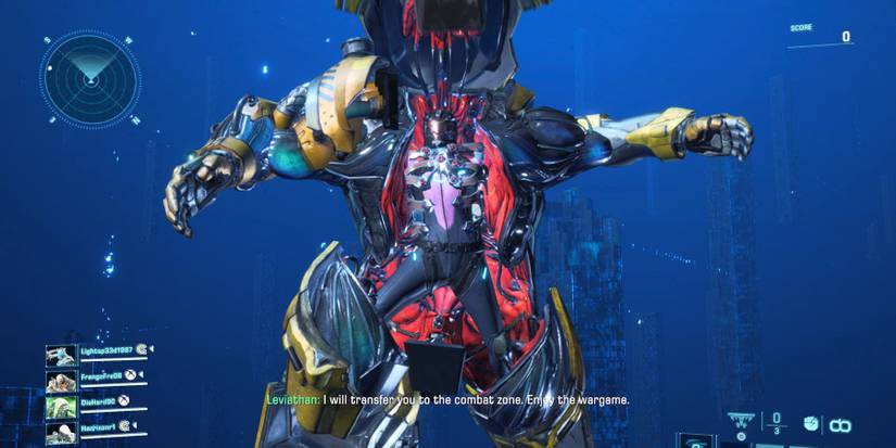 exoprimal changing exosuit in lobby