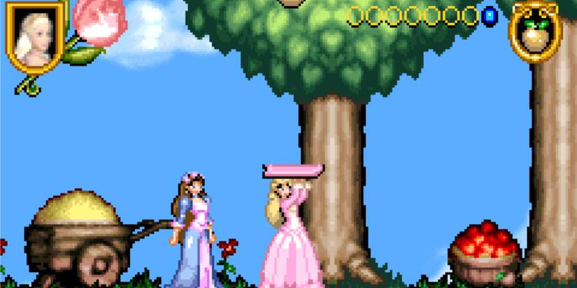 Exploring a level in Barbie The Princess And The Pauper