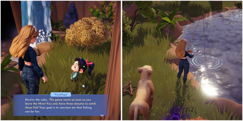 extreme fishing with vanellope in disney dreamlight valley