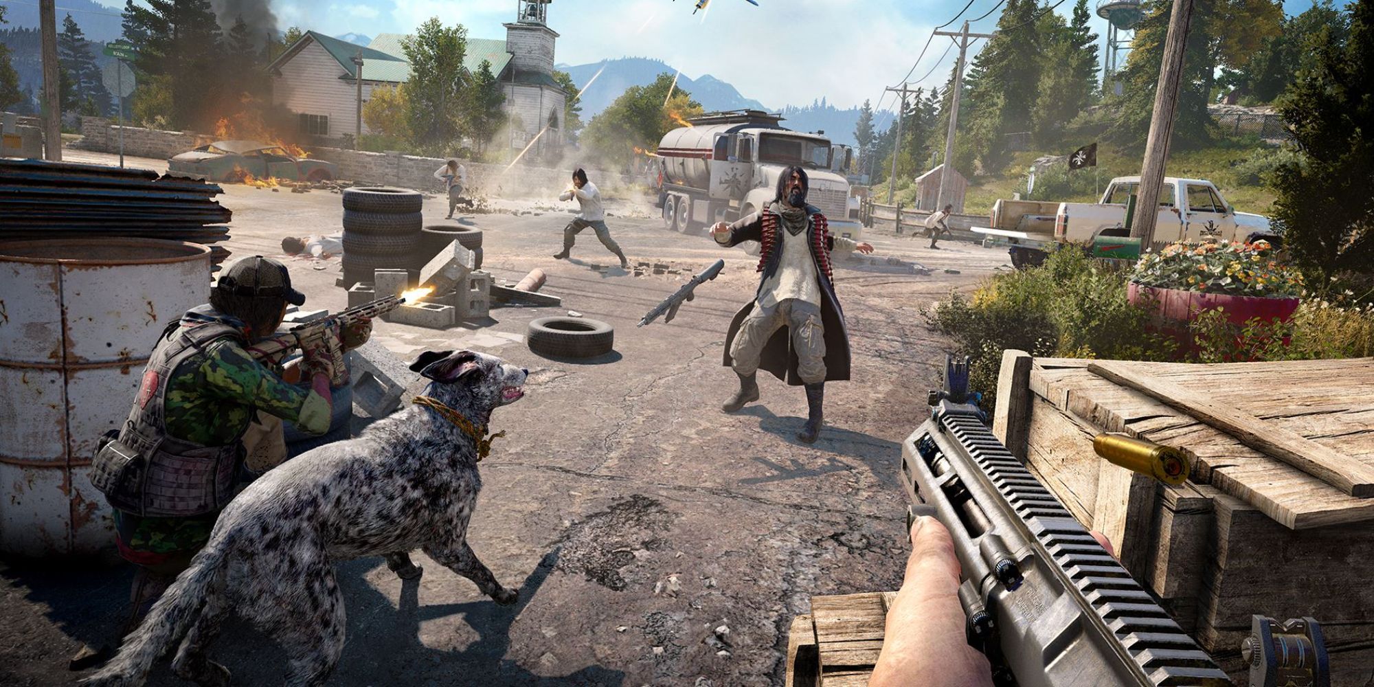 Far Cry 5 Protagonist holding gun