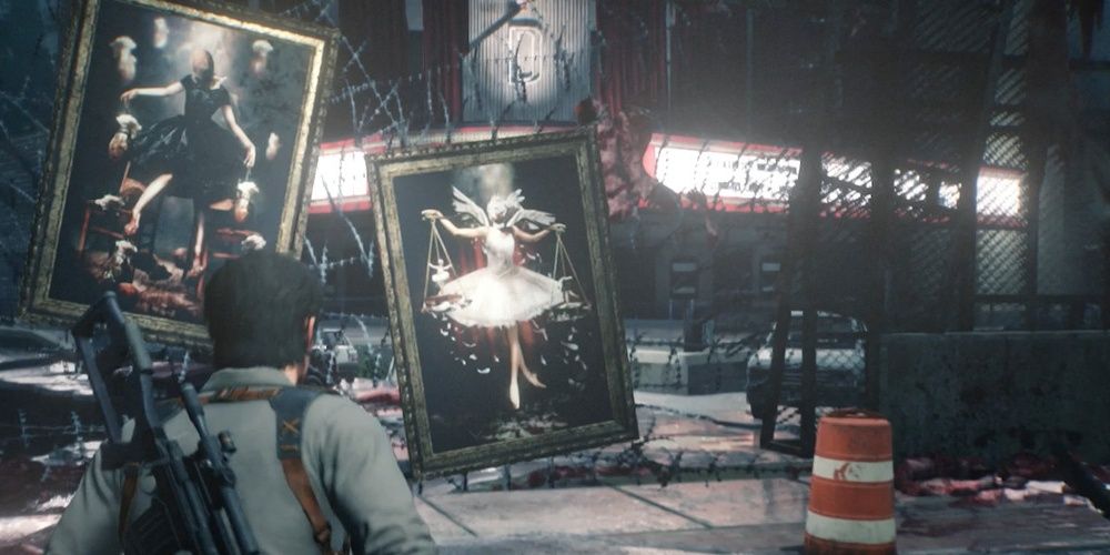 Sebastian Looking At Creepy Paintings