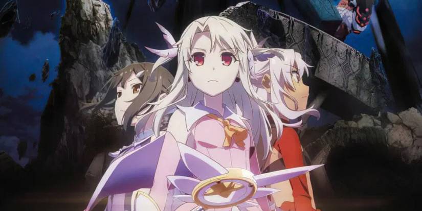 Fate/Kaleid Liner Prisma Illya cover with Illya and main characters 