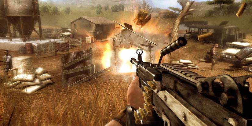 Player Taking Down An Enemy Outpost With An LMG