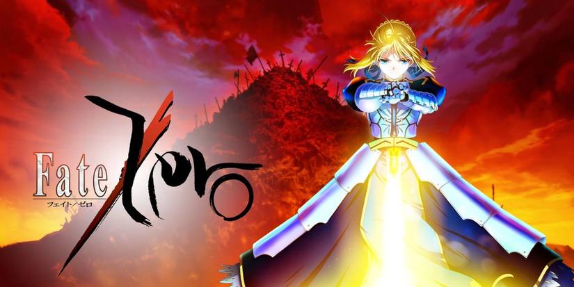 Fate/Zero Saber standing with her sword