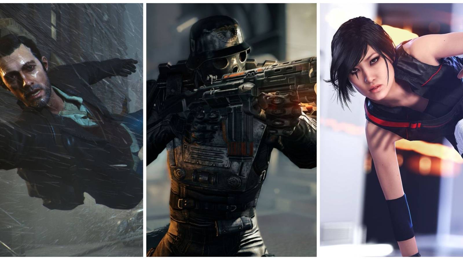 the sinking city, wolfenstein nazi, mirror's edge protagonist