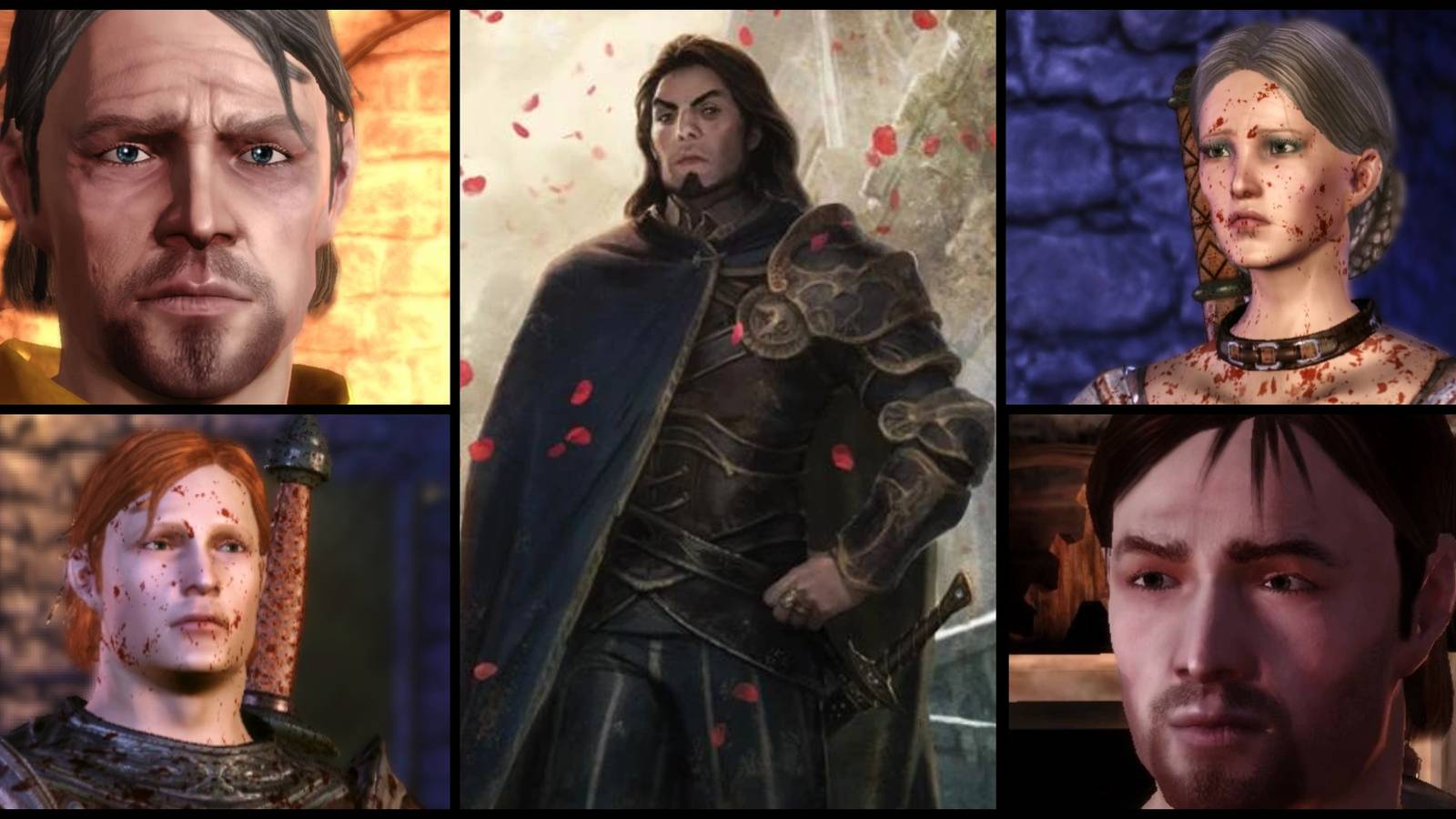 Fergus and Eleanor Cousland, Ser Gilmore, Fergus Cousland, and concept art for Human Noble origin