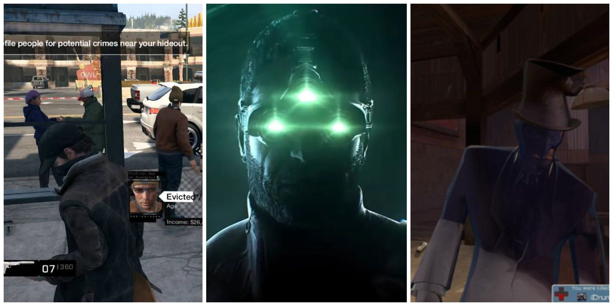 Watch Dogs, Splinter Cell, and Team Fortress 2
