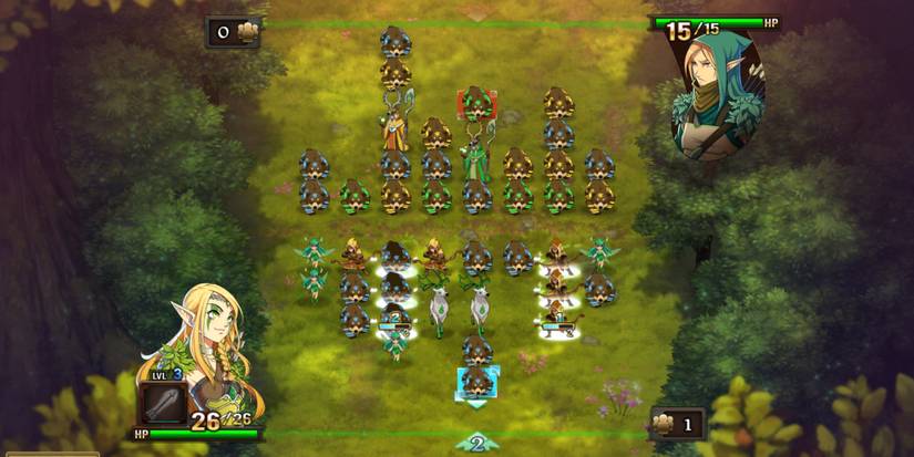 Fighting a battle in Might & Magic Clash of Heroes