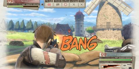 Fighting a battle in Valkyria Chronicles 4