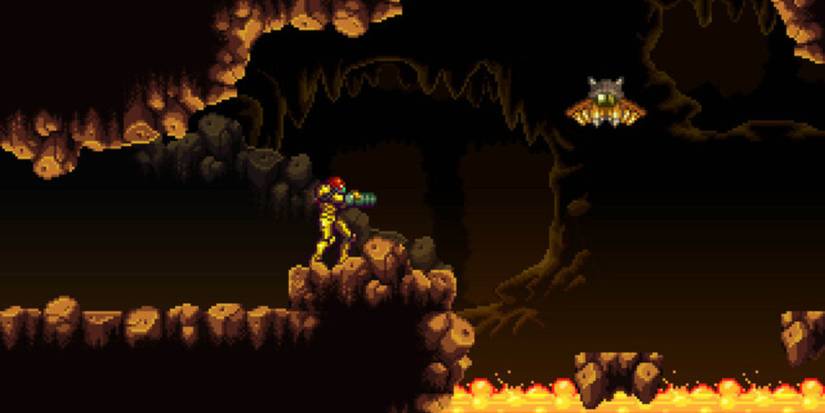 Fighting enemies in AM2R