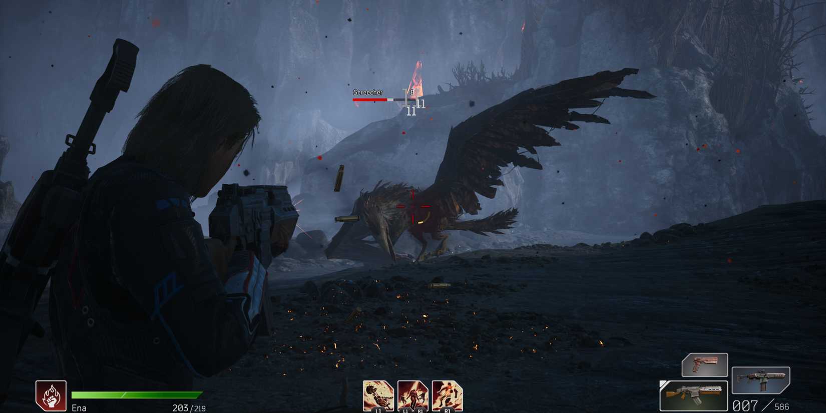 Fighting enemies in Outriders