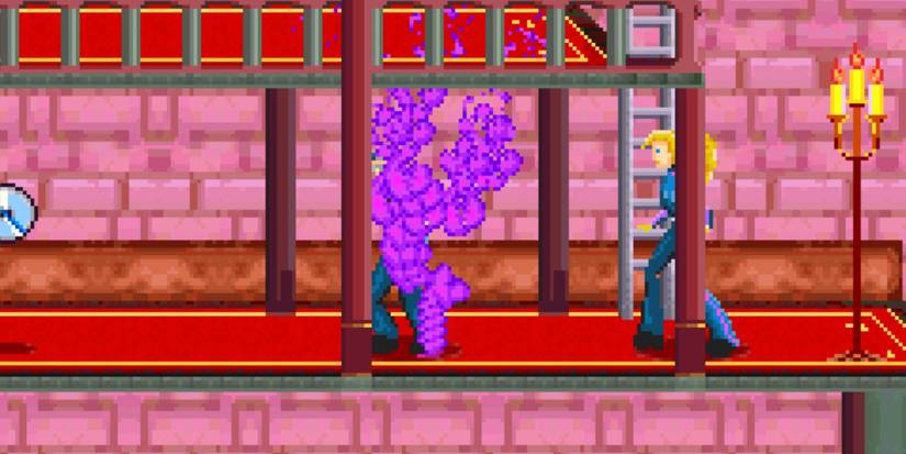 Fighting enemies in Secret Agent Barbie Royal Jewels Mission