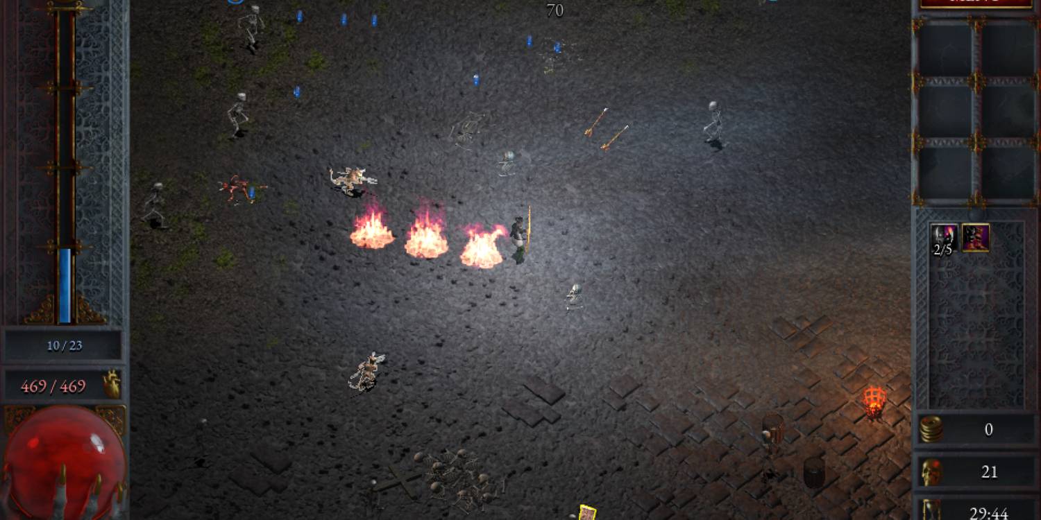 The Firewalker Boots in use during a run in Halls Of Torment