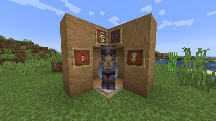 Elytra stand bottle o enchanting firework totem