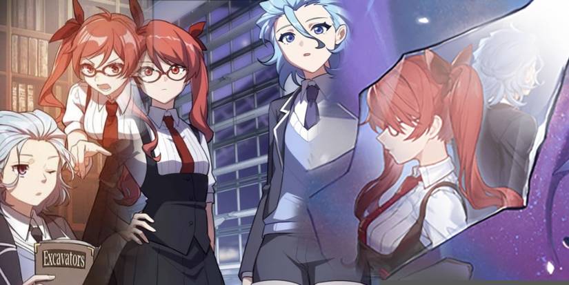 Frederica Nikola Tesla & Lieserl Albert Einstein in the game, manga, and Welt's splash art