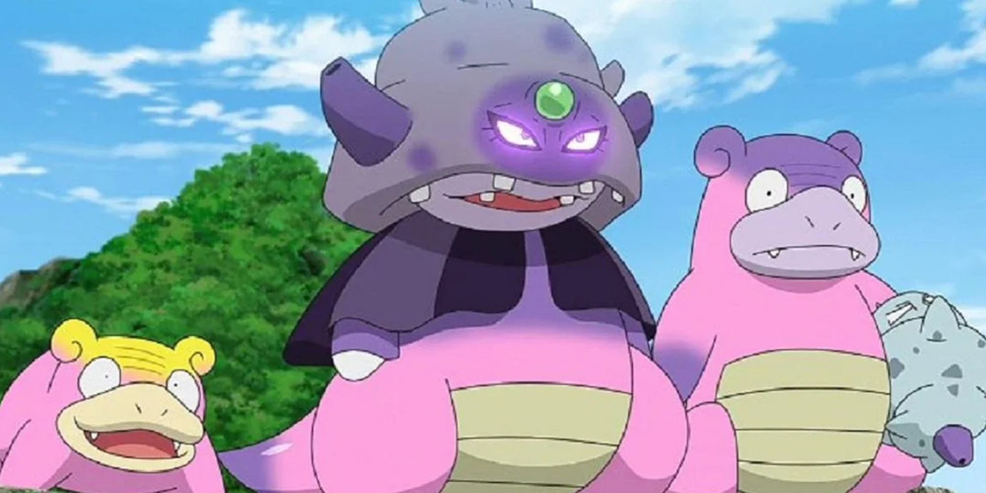 Galarian Slowking and Slowbro In The Pokemon Anime