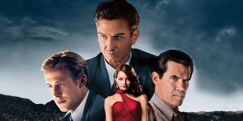 Hoolywood hills in background, mickey cohen, Jerry, Grace and sgt o'mara in front