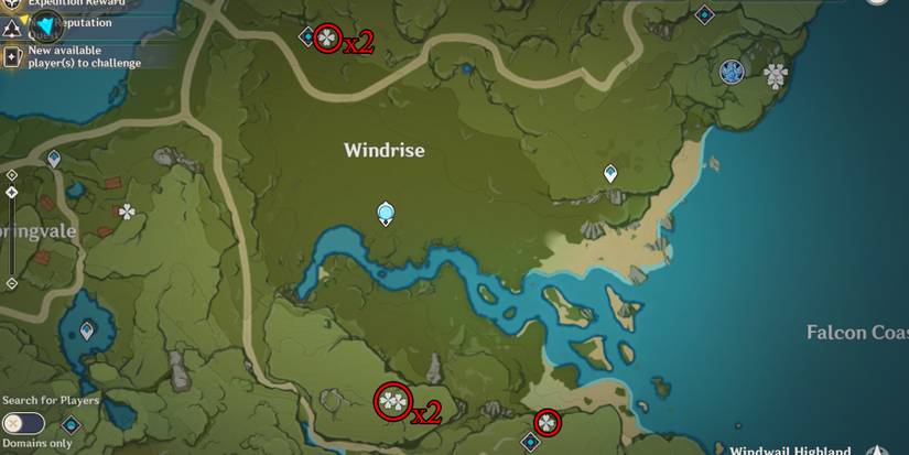 genshin imapct dandelion seeds location in windrise