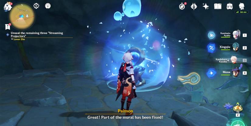 genshin impact capturing light and shadow second streaming projector