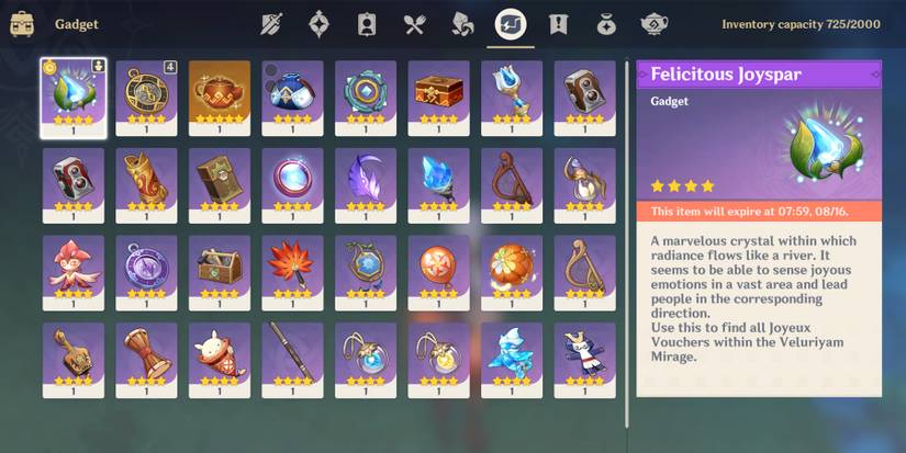 genshin impact felicitous joyspar gadget