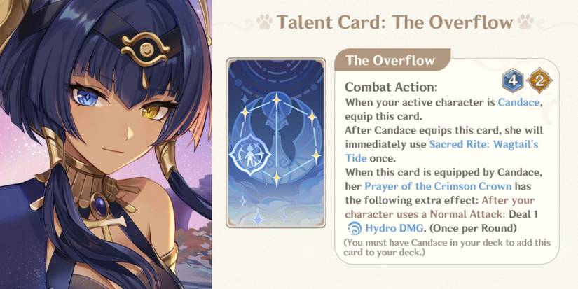 Genshin Impact Genius Invokation TCG Candace Talent Card