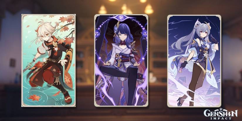 Genshin Impact Genius Invokation TCG Kazuha Raiden Shogun Keqing