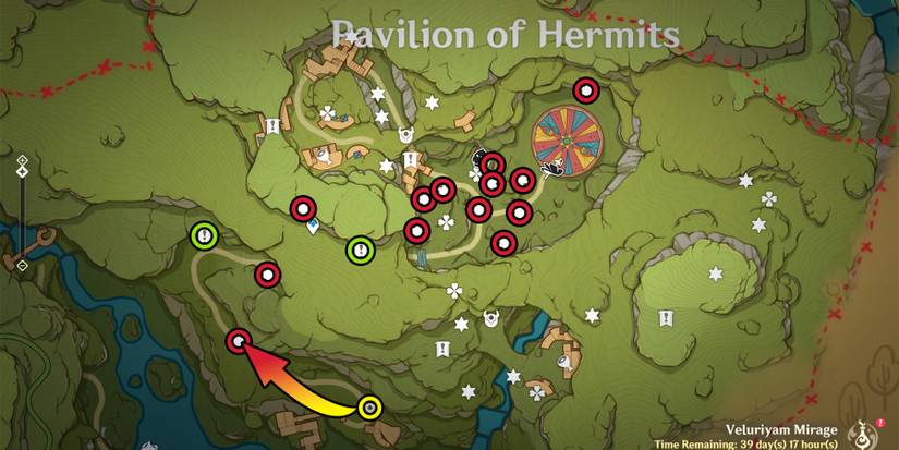 genshin impact pavilion of hermits chest location 1-15