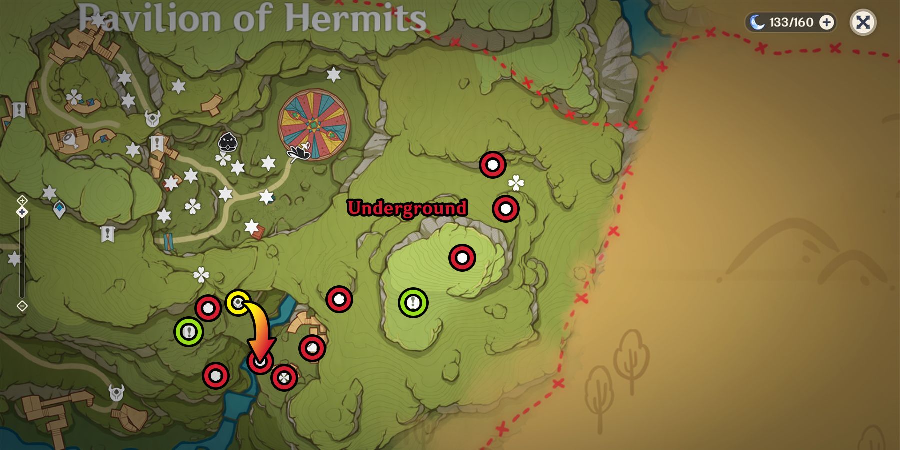 Genshin Impact Joyeux Voucher & Chest Locations In Pavilion of Hermits