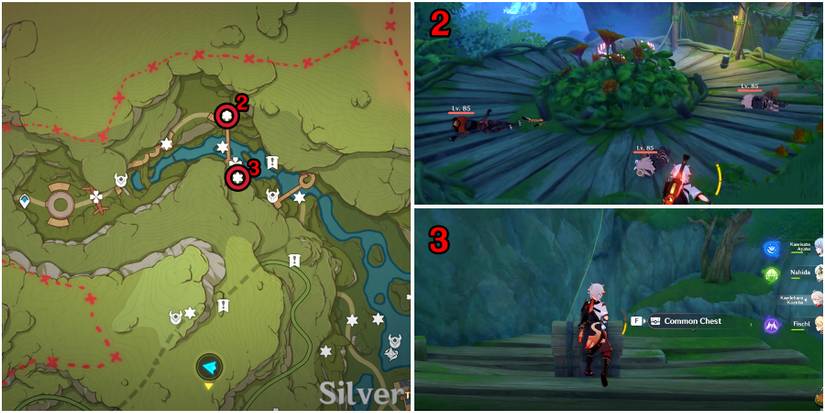 genshin impact silver bottle courtyard chests location 2-3