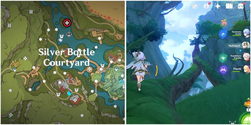 genshin impact silver bottle courtyard joyeux voucher location 3