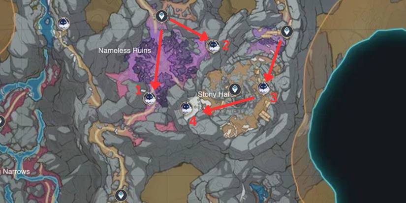 Genshin Impact_ Abyss Mage Locations in Nameless Ruins and Stony Halls