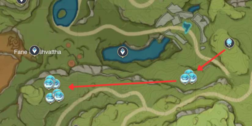 Genshin Impact_ Fungi Farming Route Fane of Ashvattha