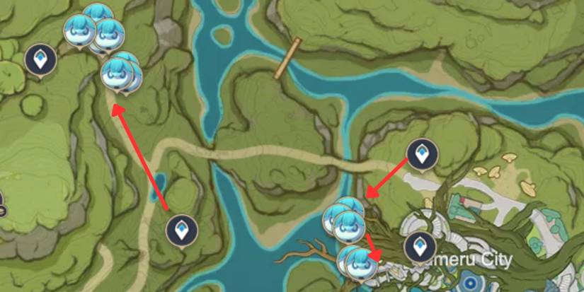 Genshin Impact_ Fungi Farming Route Sumeru City