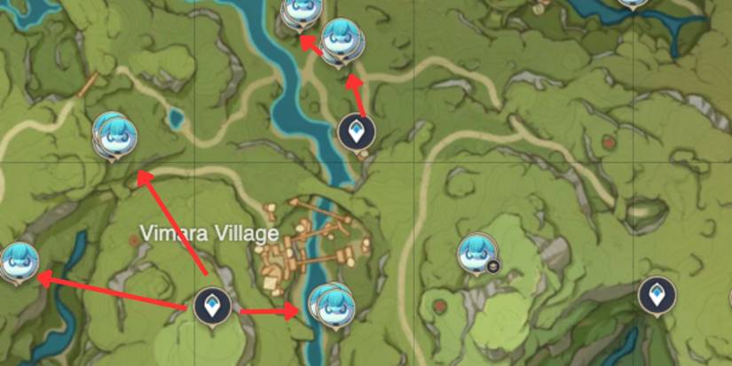 Genshin Impact_ Fungi Farming Route Vimara Village