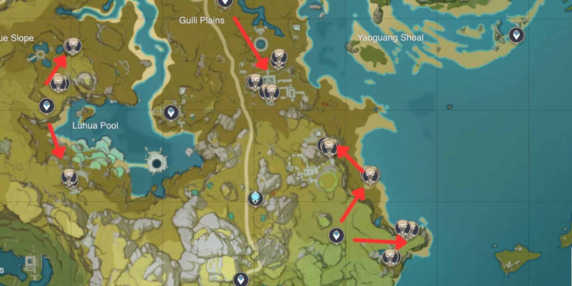Genshin Impact_ Treasure Hoarder Locations in Guili Plains and Luhua Pool