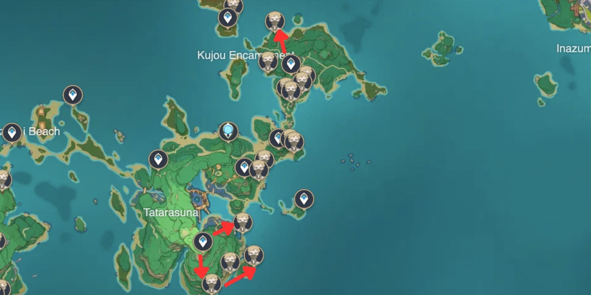 Genshin Impact_ Treasure Hoarder Locations in Kannazuka Island