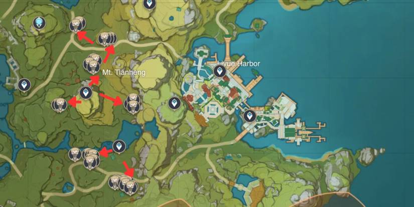 Genshin Impact_ Treasure Hoarder Locations in Mt. Tianheng