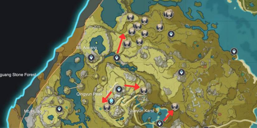 Genshin Impact_ Treasure Hoarder Locations in Qingyun Peak